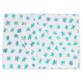 Grand Sac Cadeau Aquarelle étoile - turquoise (Devant)