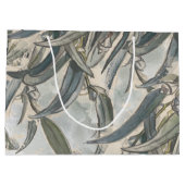 Grand Sac Cadeau Aquarelle Eucalyptus Verdure Feuille (Dos)