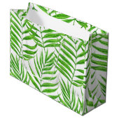 Grand Sac Cadeau Aquarelle feuille de palme (Devant Angle)