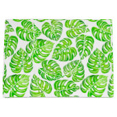 Grand Sac Cadeau Aquarelle feuille Monstera (Devant)