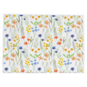 Grand Sac Cadeau Aquarelle Fleur Sauvage  (Dos)