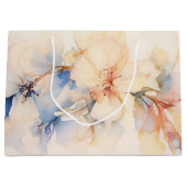 Grand Sac Cadeau Aquarelle Fleurs Abstraites de Dogwood (Devant)