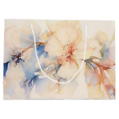 Grand Sac Cadeau Aquarelle Fleurs Abstraites de Dogwood (Dos)