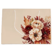 Grand Sac Cadeau Aquarelle Fleurs de chute - (Devant)