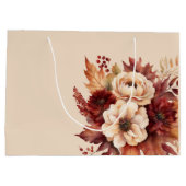 Grand Sac Cadeau Aquarelle Fleurs de chute - (Dos)
