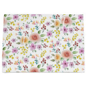 Grand Sac Cadeau Aquarelle florale vous avez ceci (Devant)