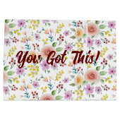 Grand Sac Cadeau Aquarelle florale vous avez ceci (Dos)