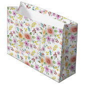 Grand Sac Cadeau Aquarelle florale vous avez ceci (Devant Angle)