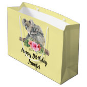 Grand Sac Cadeau Aquarelle Koala Oears mignonne maman & bébé (Dos Angle)