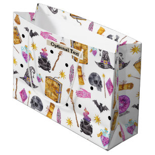 Grand Sac Cadeau Aquarelle magique Halloween Fortune lunaire