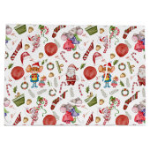 Grand Sac Cadeau Aquarelle mignonne Mice & Père Noël Kids (Dos)