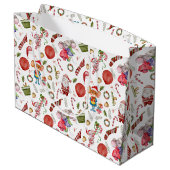 Grand Sac Cadeau Aquarelle mignonne Mice & Père Noël Kids (Dos Angle)