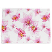 Grand Sac Cadeau Aquarelle Orchidées Design 15 (Devant)