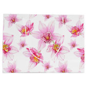 Grand Sac Cadeau Aquarelle Orchidées Design 15 (Dos)