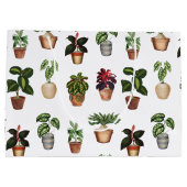Grand Sac Cadeau Aquarelle Pots Plante Motif Pots en terre cuite (Dos)