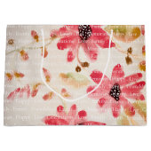 Grand Sac Cadeau Aquarelle stylée Floral (Devant)