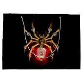 Grand Sac Cadeau Araignée en vapeur noire (Dos)