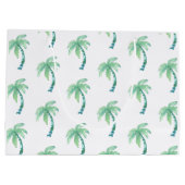 Grand Sac Cadeau Arbre à palmes aquarelles (Dos)