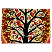 Grand Sac Cadeau Arbre Abstrait de récolte d'automne (Dos)