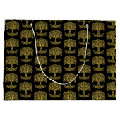 Grand Sac Cadeau Arbre Celtique Jaune (Dos)
