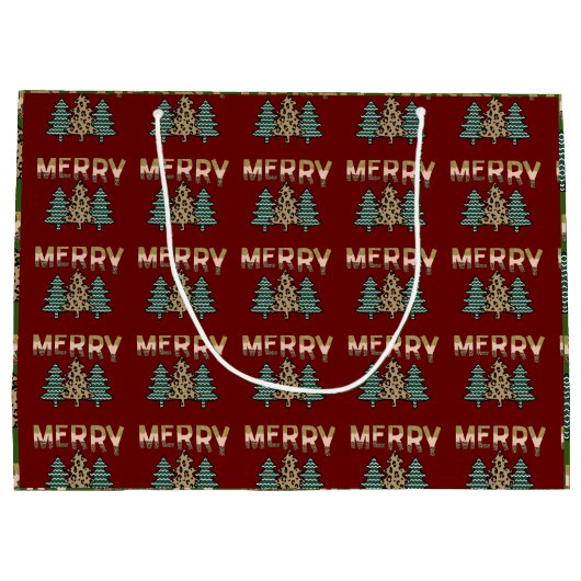 Grand Sac Cadeau Arbre de Noël (Dos)