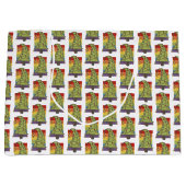 Grand Sac Cadeau Arbre de Noël arc-en-ciel gay pride (Devant)