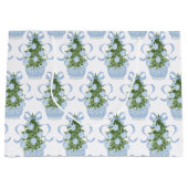 Grand Sac Cadeau Arbre de Noël Chinoiserie (Devant)