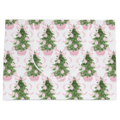 Grand Sac Cadeau Arbre de Noël Chinoiserie (Devant)