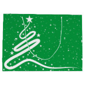 Grand Sac Cadeau Arbre de Noël et neige (Dos)