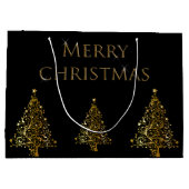 Grand Sac Cadeau Arbre de Noël Gold (Dos)