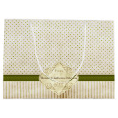 Grand Sac Cadeau Arbre de Noël Grandes Pois (Dos)