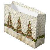 Grand Sac Cadeau Arbre de Noël Grandes Pois (Devant Angle)