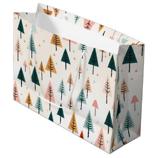 Grand Sac Cadeau Arbre de Noël minimaliste moderne