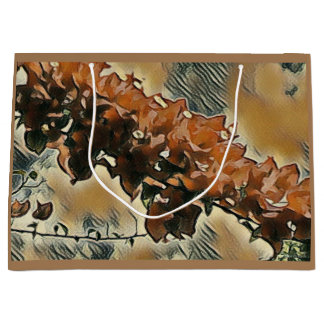 Grand Sac Cadeau Arbre de roses d'art