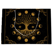 Grand Sac Cadeau Arbre de vie Majestic en or (Devant)