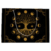Grand Sac Cadeau Arbre de vie Majestic en or (Dos)