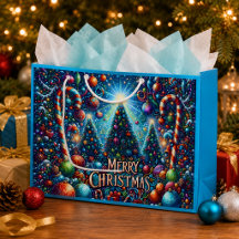 Arbres de Noël Décorés Colorés Joyeux