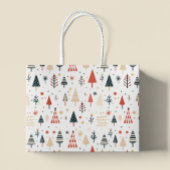 Grand Sac Cadeau Arbres de Noël scandinaves Nordic