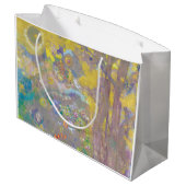 Grand Sac Cadeau Arbres sur Arrière - plan Jaune, Redon (Dos Angle)