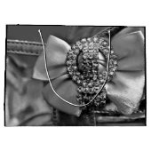 Grand Sac Cadeau Arc et cristaux argentés (Dos)