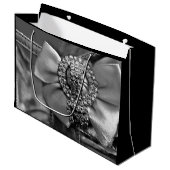 Grand Sac Cadeau Arc et cristaux argentés (Devant Angle)