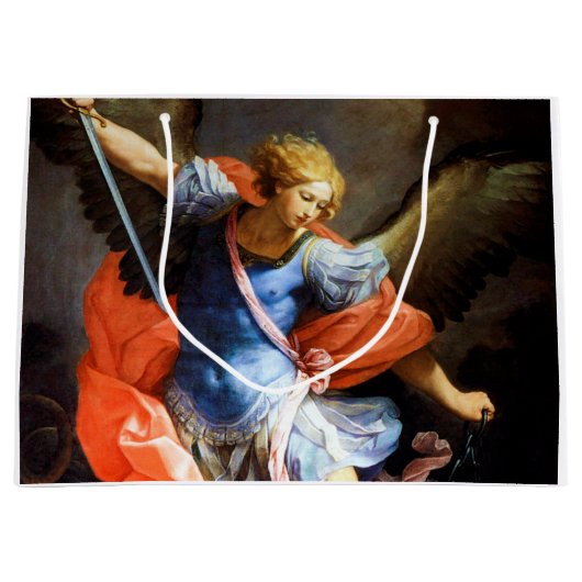 Grand Sac Cadeau Archangel Michael piétine Satan, Guido Reni (Devant)
