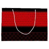 Grand Sac Cadeau Ariana - Modèle De Nom, Élégant Rouge Et Noir (Dos)