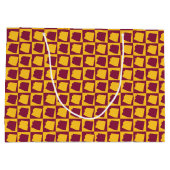 Grand Sac Cadeau Arizona Maroon and Gold Checker Pattern (Dos)