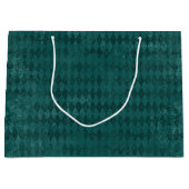 Grand Sac Cadeau Arlequin bleu démuni (Devant)