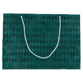 Grand Sac Cadeau Arlequin bleu démuni (Dos)