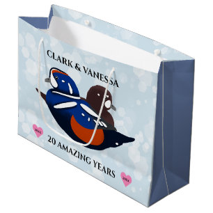 Grand Sac Cadeau Arlequin Canard Amateur Toute année Anniversaire