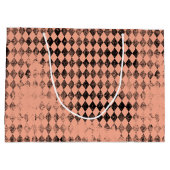 Grand Sac Cadeau Arlequin noir et bracelet (Dos)