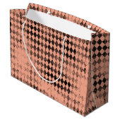 Grand Sac Cadeau Arlequin noir et bracelet (Dos Angle)