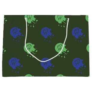 Grand Sac Cadeau Army Green & Blue Painball Party